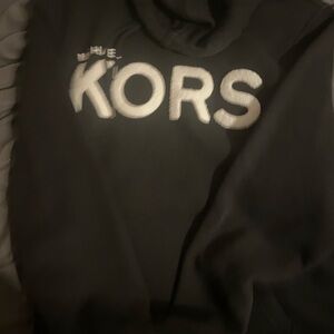 Michael Kors Black Sweatshirt with Silver Logo